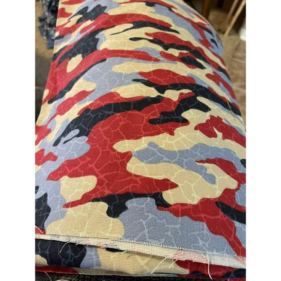 Kentshire Home Collection Fabric Red White Blue Camouflage 116" x 54" (3 yards) - Picture 5 of 6